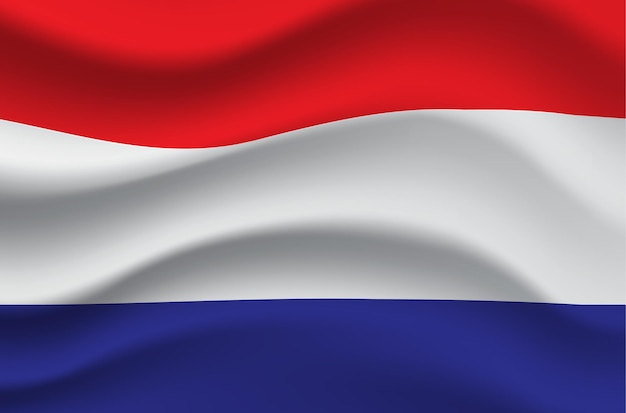 Vector netherlands flag 3d ilustration