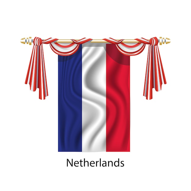 オランダの国旗のベクトル図