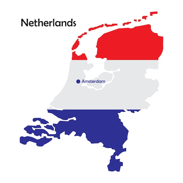 Netherlands map icon vector illustration symbol design