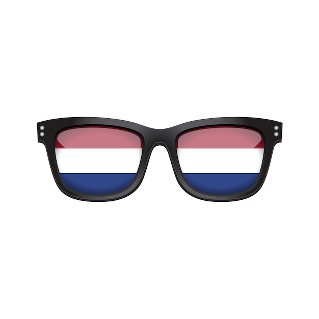 Occhiali da sole alla moda con bandiera nazionale olandese