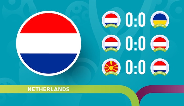 netherlands national team schedule matches in the final stage at the 2020 football championship