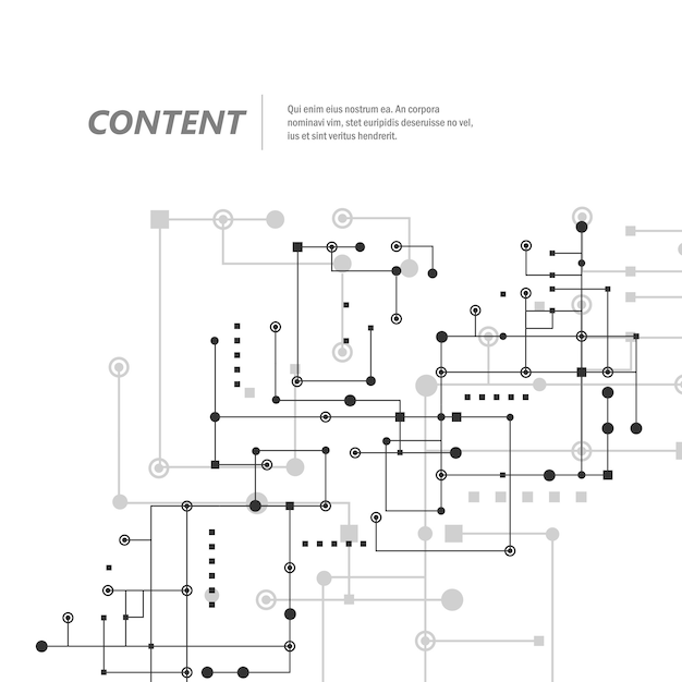Netwerk en verbind lijnen en punten. technologie vierkante communicatie achtergrond