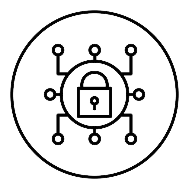 Netwerk encryptie icoon vector afbeelding Kan worden gebruikt voor netwerken