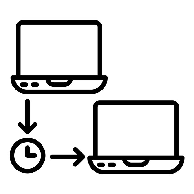 Netwerk latency vector illustratie stijl