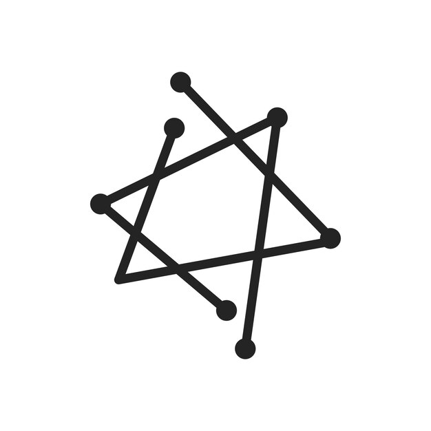 Vector netwerk logo sjabloon geïsoleerde merk identiteit pictogram abstracte vectorafbeelding