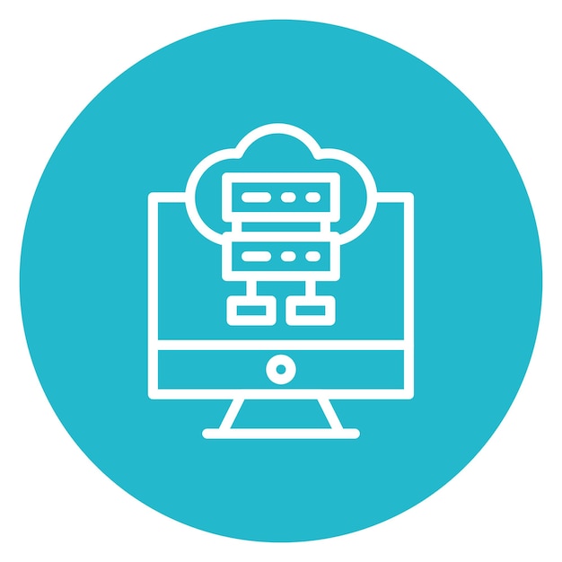 Netwerk virtualisatie icoon vector afbeelding Kan worden gebruikt voor netwerken
