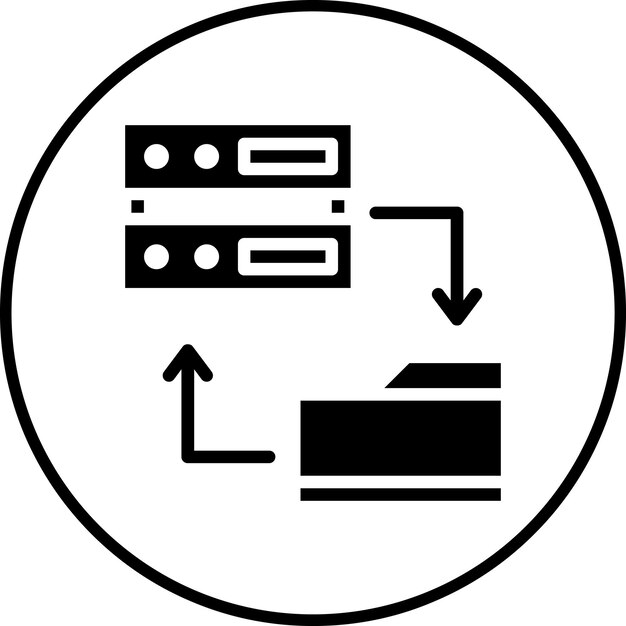 Vector netwerkgegevens backup icoon vector afbeelding kan worden gebruikt voor netwerken