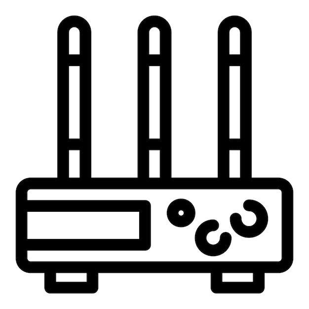 Netwerkmodem pictogram Overzicht netwerkmodem vector pictogram voor webdesign geïsoleerd op een witte achtergrond