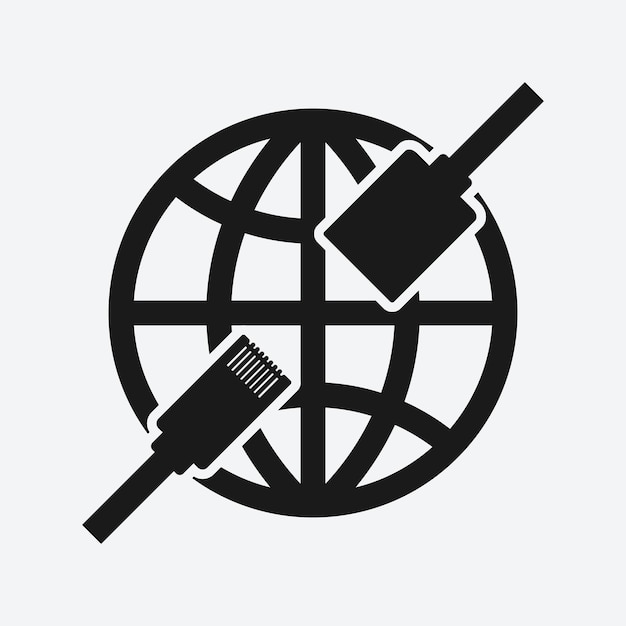 Netwerksymbool van de Ethernet-connector