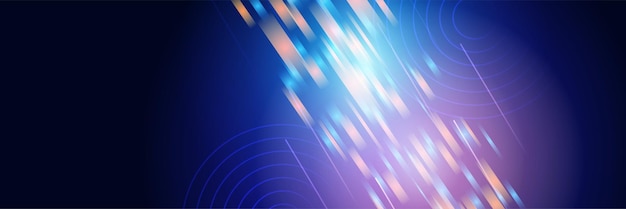 Vector netwerktechnologie digitale donkerblauwe kleurrijke ontwerpbanner