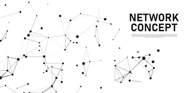Netwerkverbindingsstructuur Concept van hi-tech en toekomst Communicatie- en webconcept Big data-visualisatie Vectorillustratie