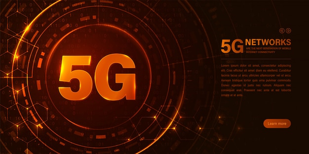 네트워크 5G 개념. 초고속 인터넷