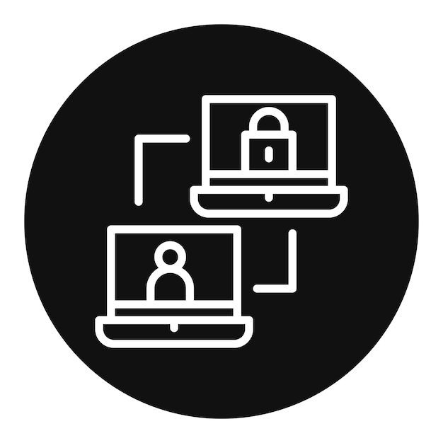 Векторное изображение значка управления доступом к сети Может использоваться для сетевого взаимодействия