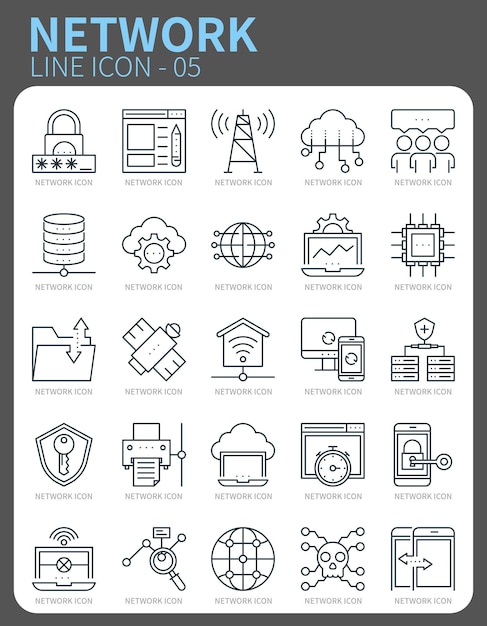 network communication internet line icon