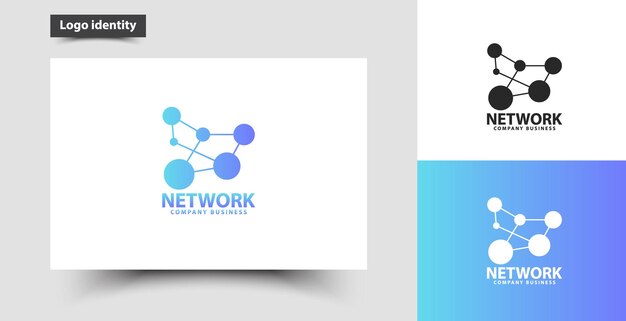 network company business logo simple modern