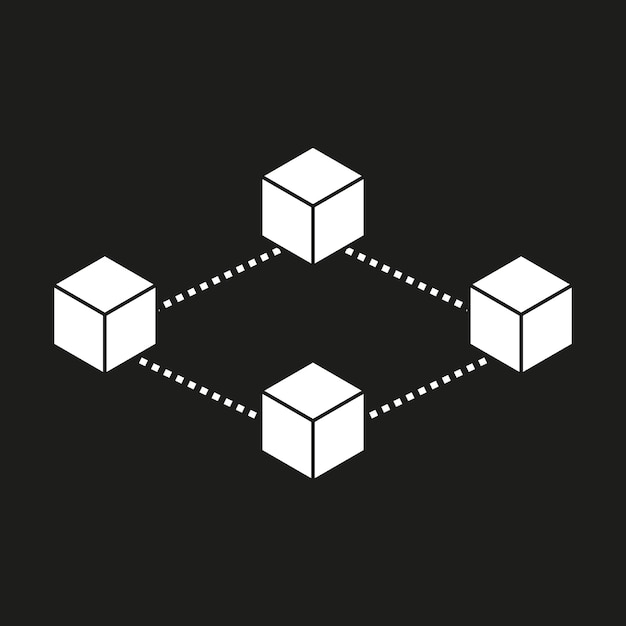 network of connected nodes decentralized architecture peer to peer system vector illustration eps 10