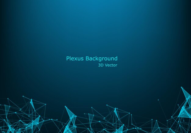 network connection dots and lines technology background plexus big data background illustration