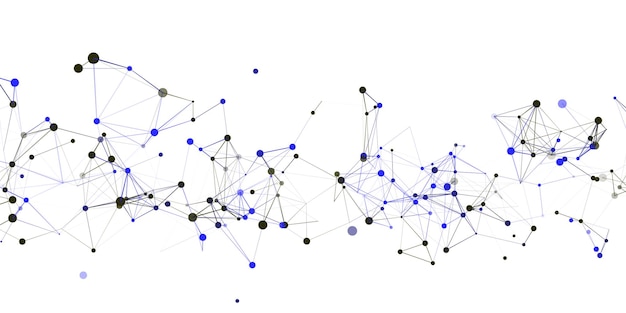 Struttura della connessione di rete concetto di alta tecnologia e futuro concetto di comunicazione e web visualizzazione di grandi dati illustrazione vettoriale