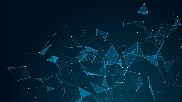 Network connection structure Digital background with dots and lines Big data visualization 3D rendering