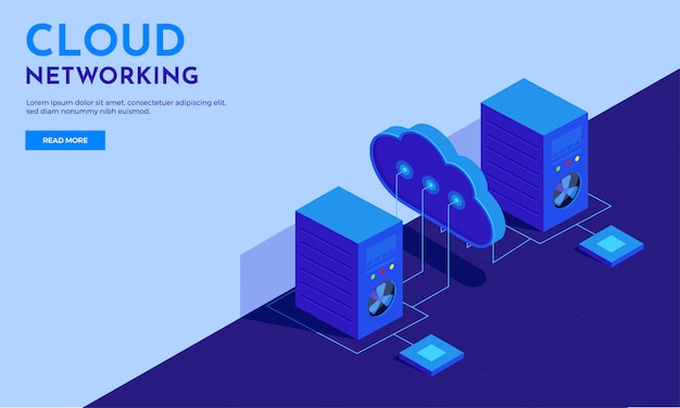 network or data sharing responsive landing page design.