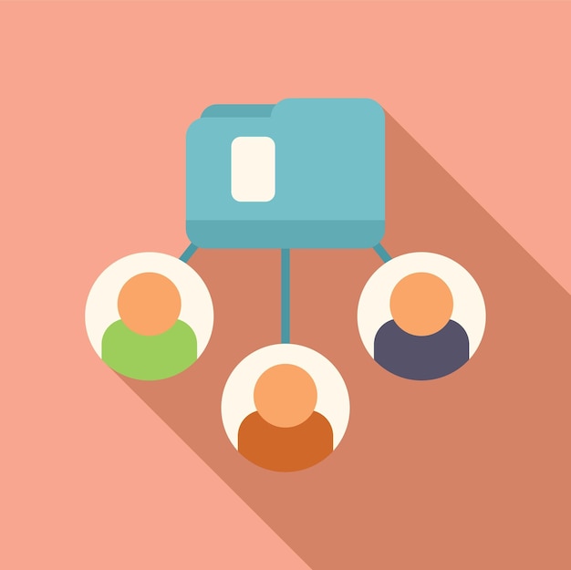 network database icon flat vector platform system client consumer