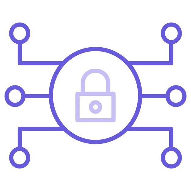 Network Encryption Vector Illustratie