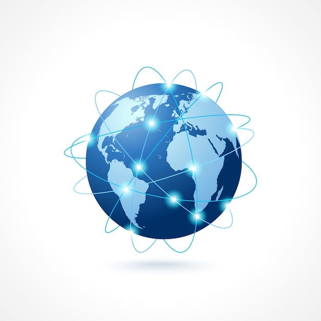 Vector network globe icon