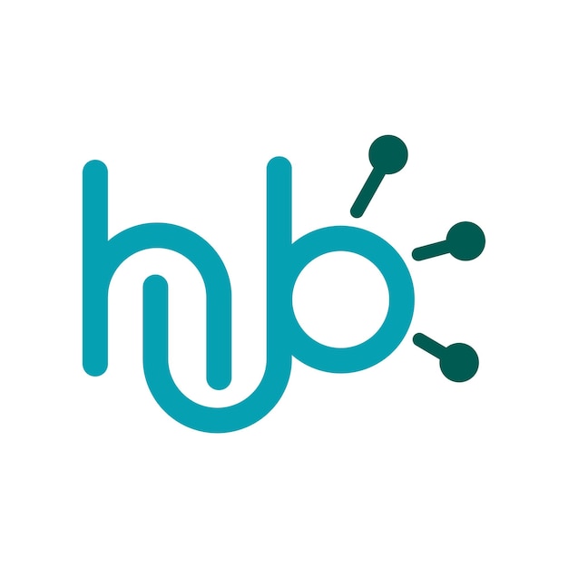 Premium Vector | Network hub logo simple tech design modern bright