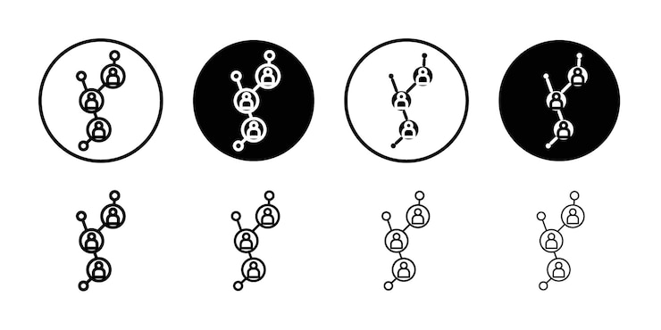 Vector network icon flat and simple set design