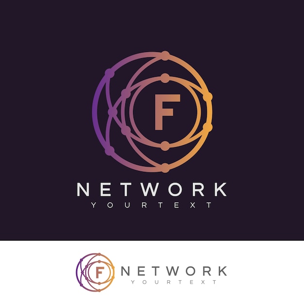 Network initial Letter F Logo design