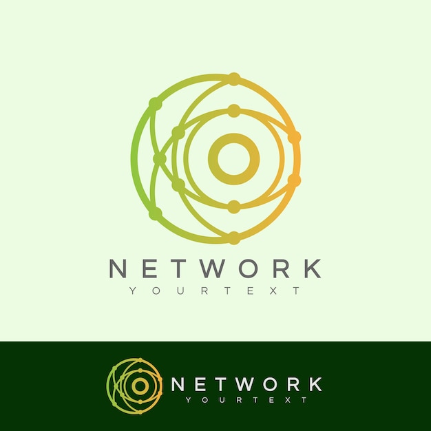 Network initial Letter O Logo design