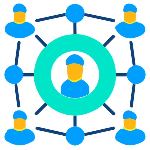 network of interconnected people icon