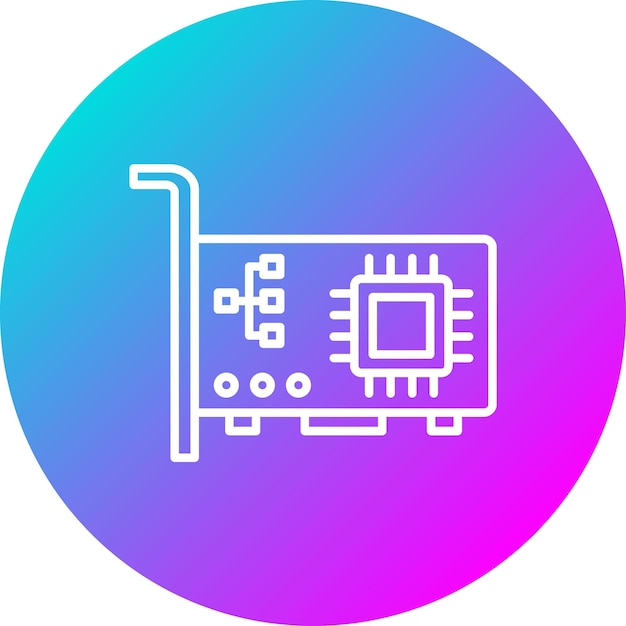 Network interface card vector icon can be used for computer and hardware iconset