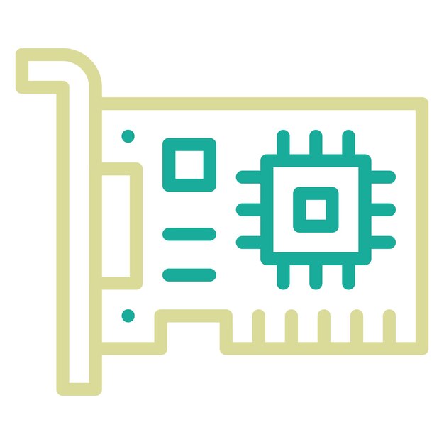 Network Interface Card vector icoontje illustratie van Computer en Hardware icoonset