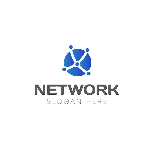 Vector network logo and connect logo. network icons