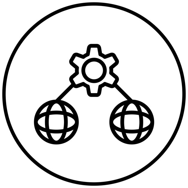 ネットワーク管理ベクトル アイコンのイラスト