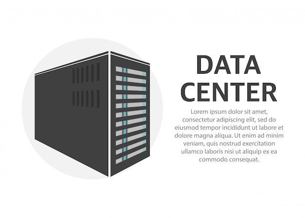 Elementi decorativi di tecnologia hardware del computer server di rete