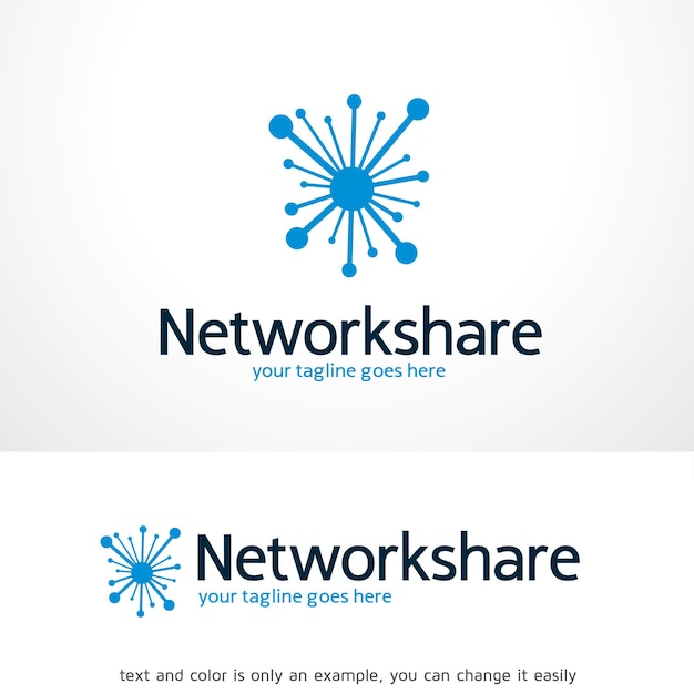 Network Share Logo Template Design Vector Emblem Design Concept Creatief Symbool Icon