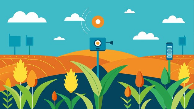 Vector a network of smart sensors p throughout a cornfield collects data on soil moisture temperature and