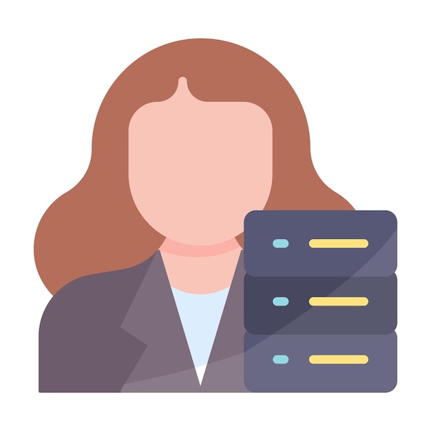 Network Specialist Female Flat Illustration