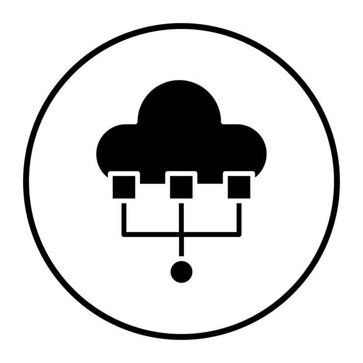 Vector network virtualization icon
