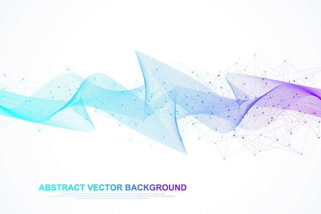 Networking connection concept. global network connections with points and lines. background