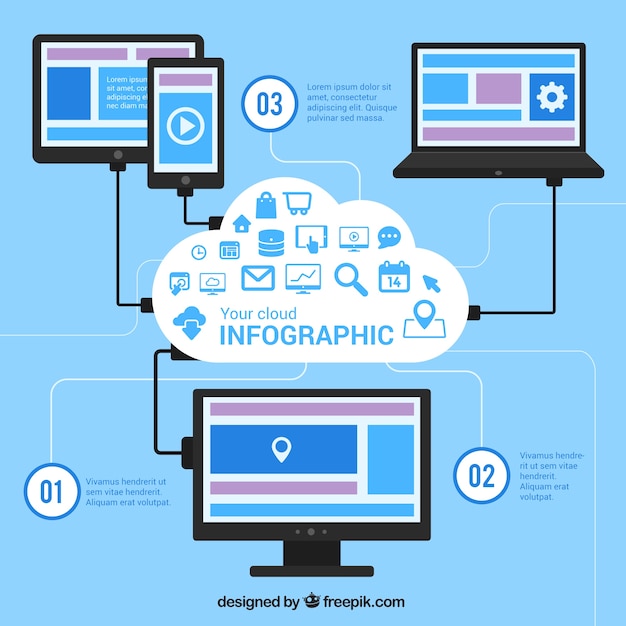 Vettore networking infografica