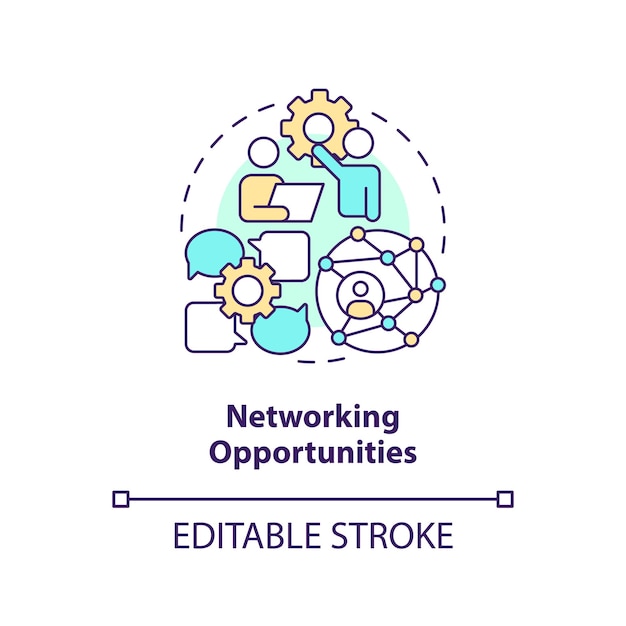 Networking opportunities concept icon
