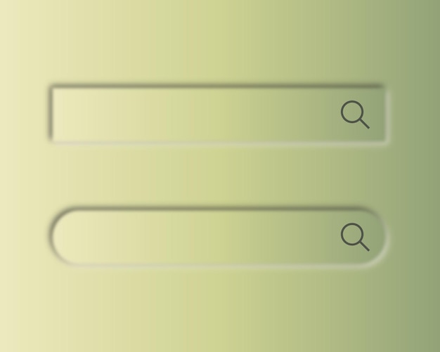Vector neumorfe zoekknoppen voor apps