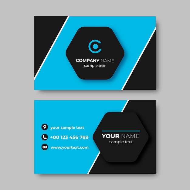 Vector neumorph business card template