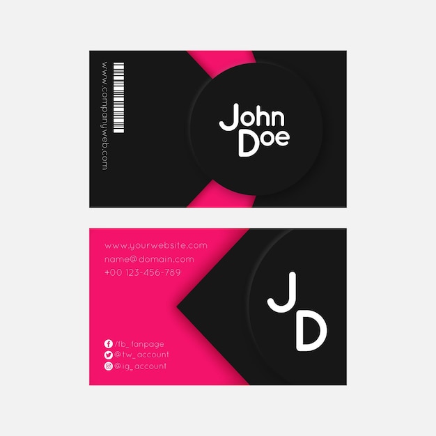 Vector neumorph business card template