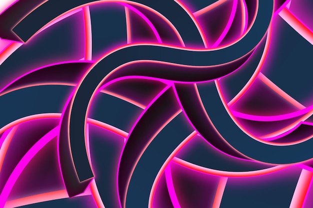 Neumorph moderne golvende stijl creatief met roze kleur vector achtergrond ontwerpsjabloon