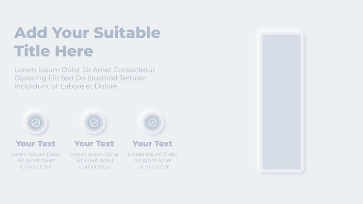 Vector neumorphic alphabet letter i and steps infographic presentation template