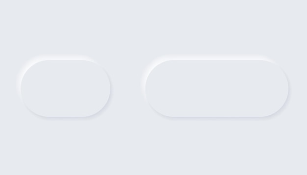 ニューモーフィック ボタン シンプルなトレンディなデザイン要素 明るい背景に分離された UI コンポーネント ウェブサイト モバイル アプリ メニューと丸みを帯びたエッジを持つナビゲーションのコントロール要素